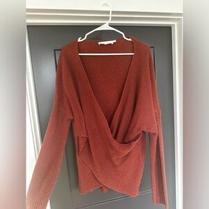 ASTR the label knit wrap sweater